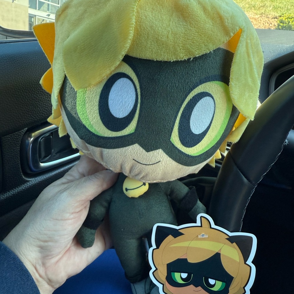 Toy Factory Zag Miraculous Chibi Cat Noir Plush Doll